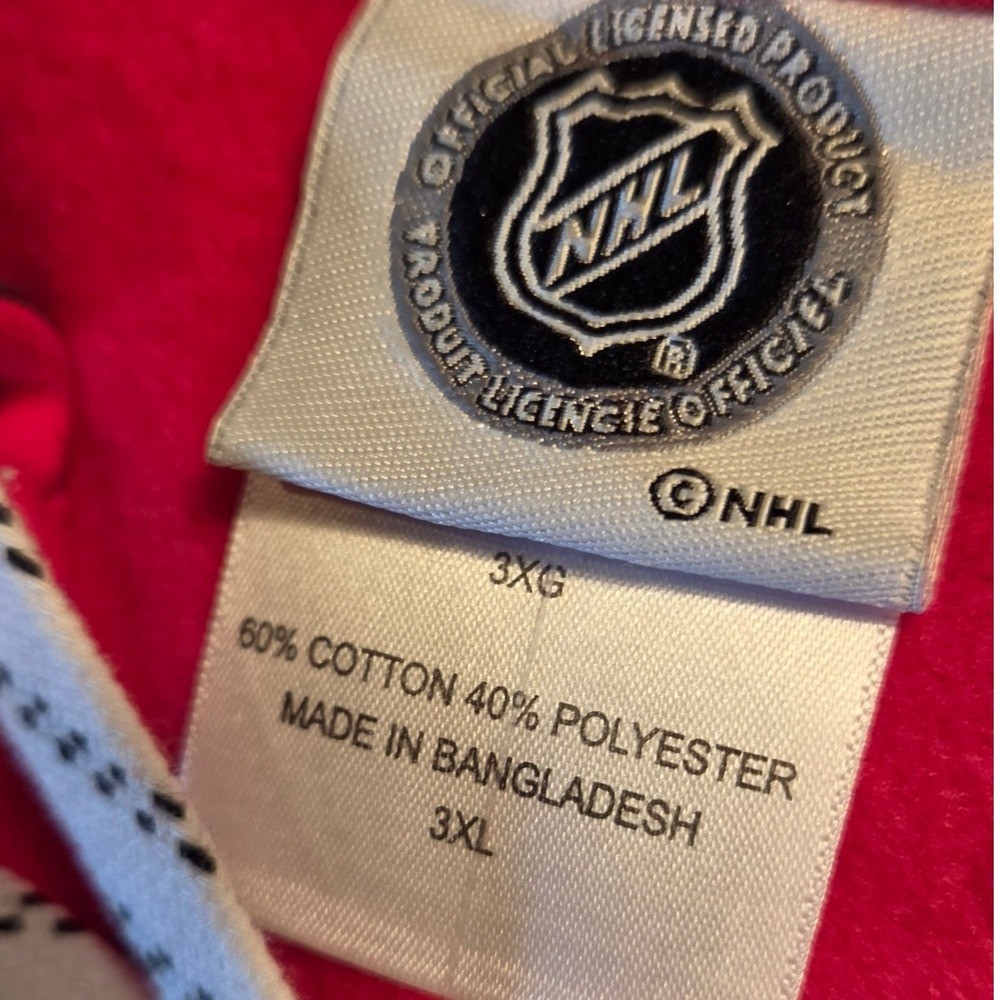 NHL Washington Capitals Hoodie Mens 3XL Red New Lace Up Hockey Sweatshirt - Picture 3 of 7